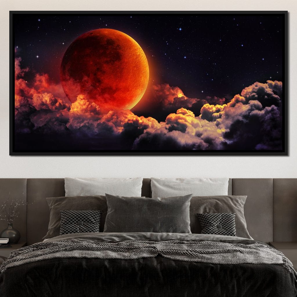 Red Moon Canvas Wall Art
