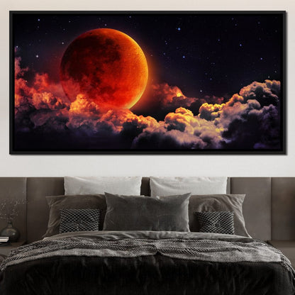 Red Moon Canvas Wall Art