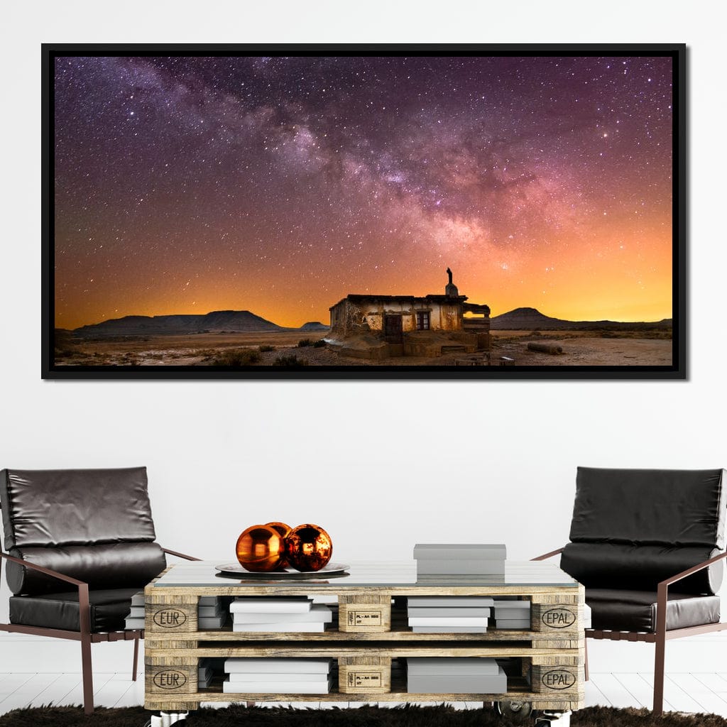 Shepherd Hut Desert Night Canvas Wall Art