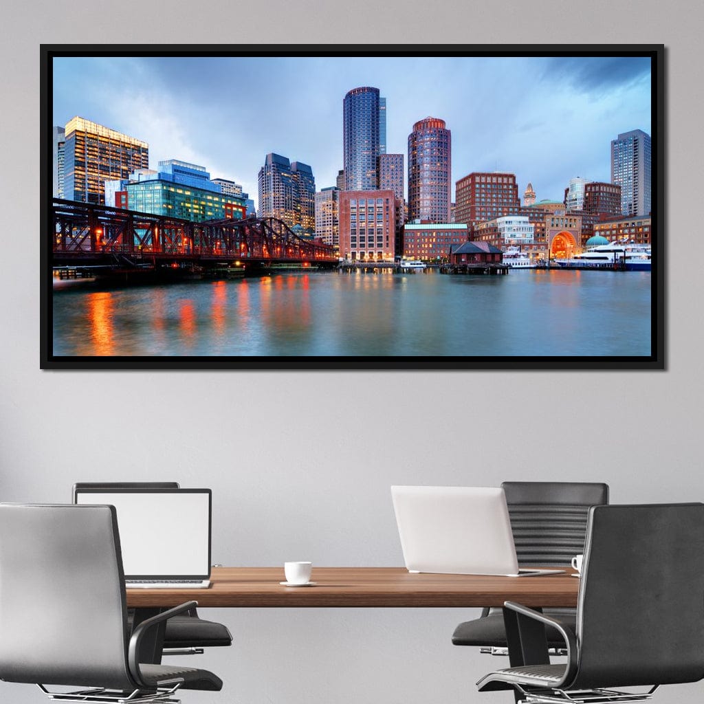 Boston Skyline Canvas Wall Art