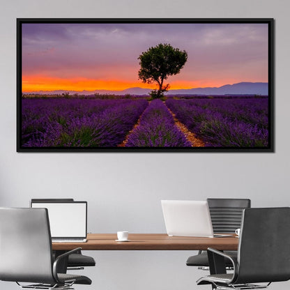 Provence Sunset Canvas Wall Art