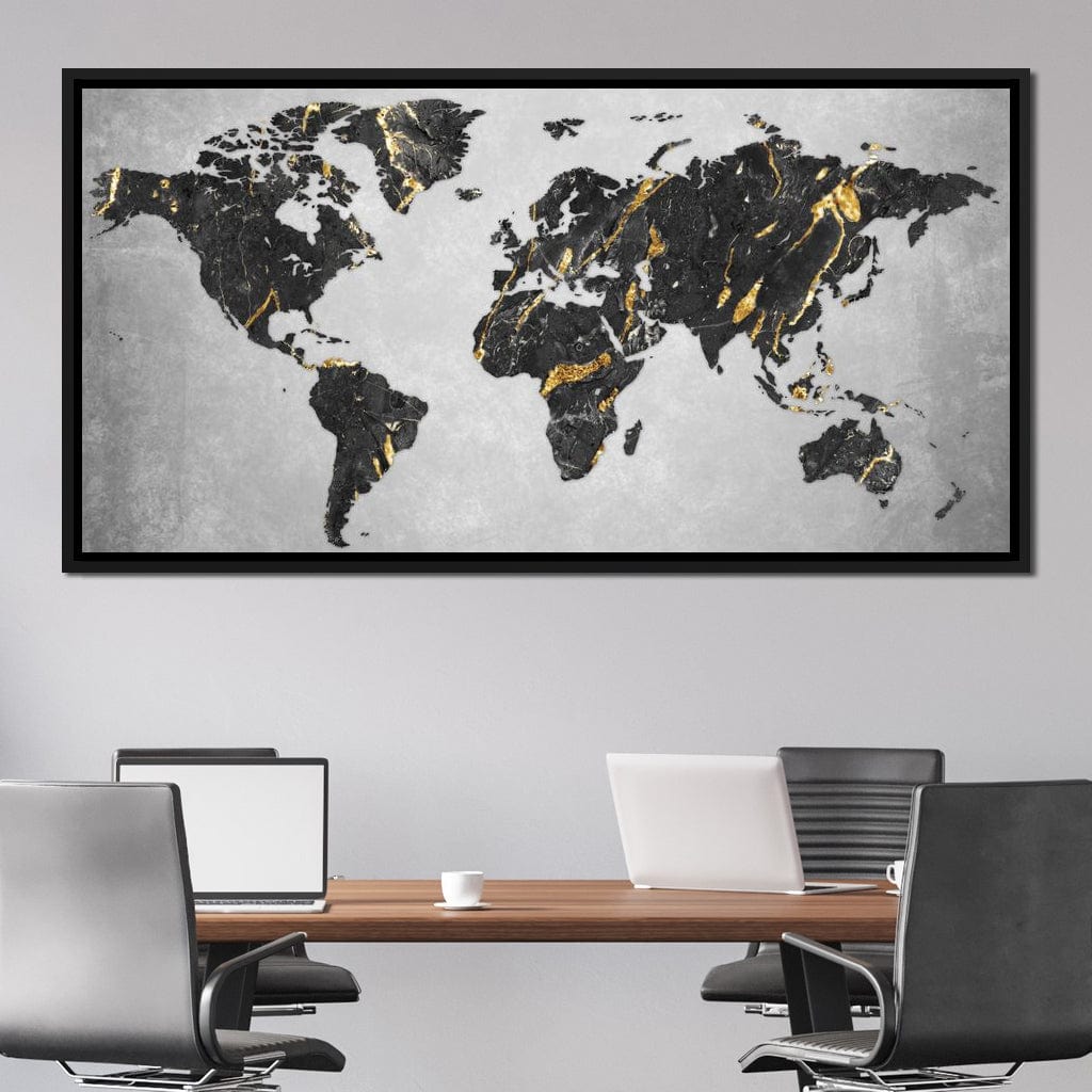 World Map 5 - Mateo Canvas Wall Art