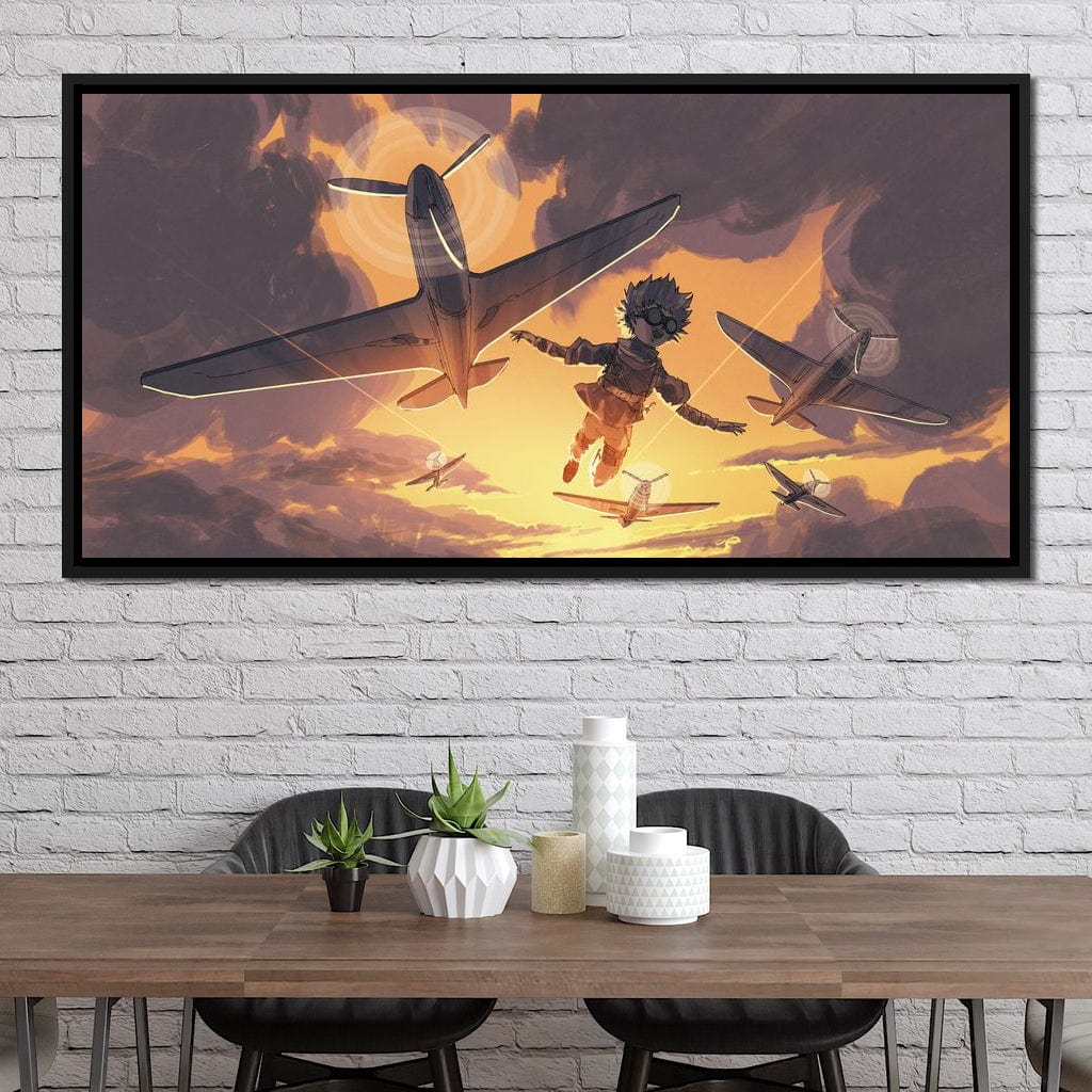 The Boy Flying Canvas Wall Art