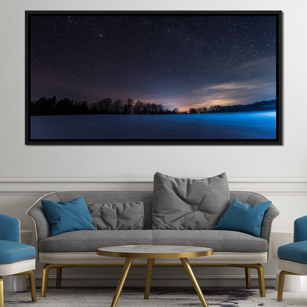Carpathian Mountains at Night Canvas Wall Art