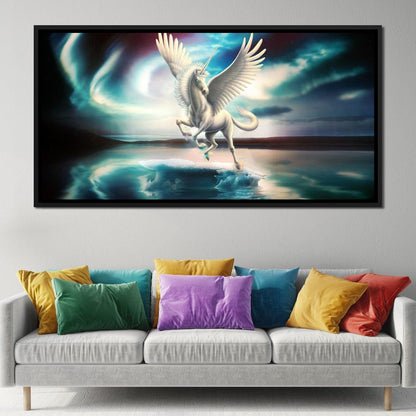 Northern Light Unicorn Canvas Wall Art