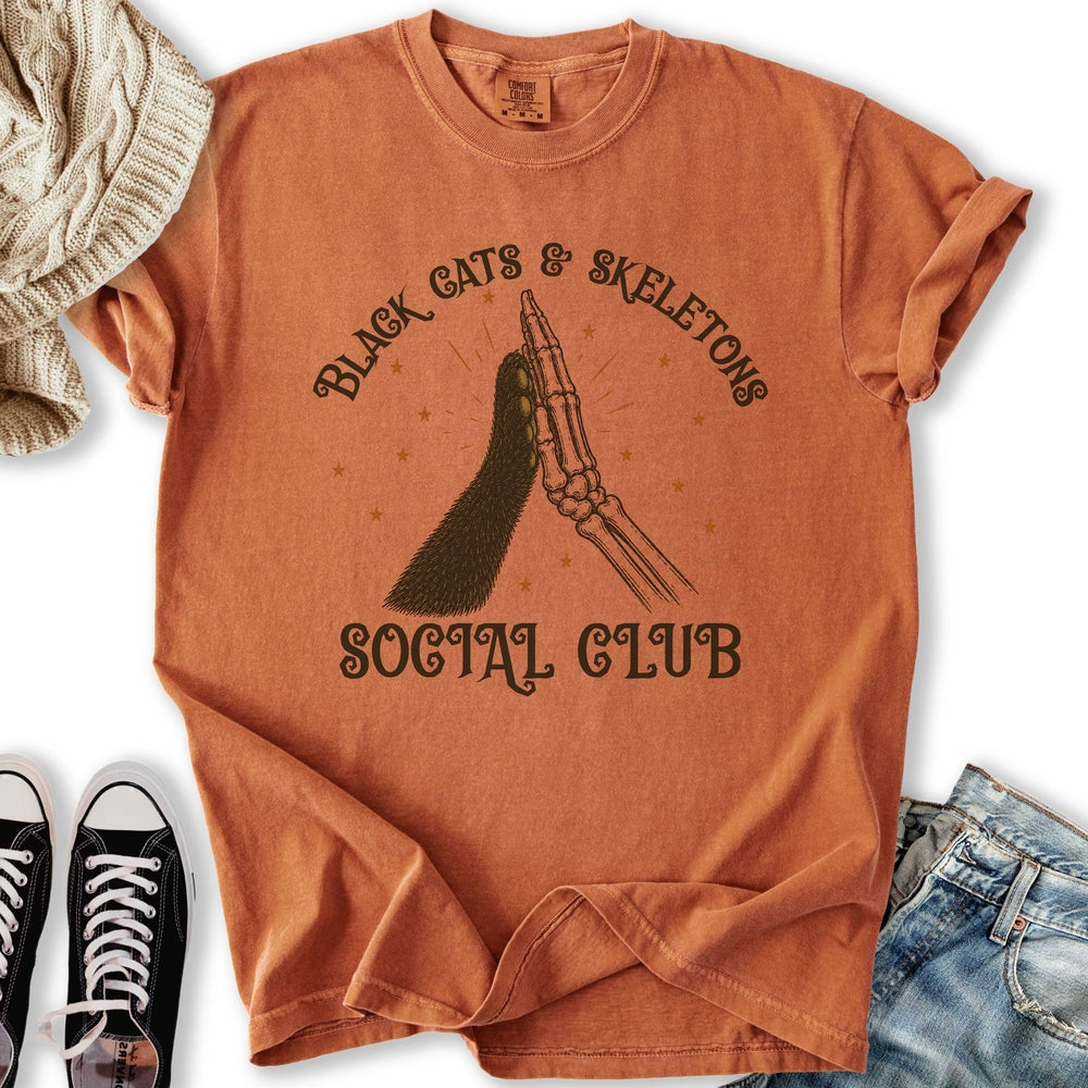 Black Cats & Skeletons Relaxed Tee