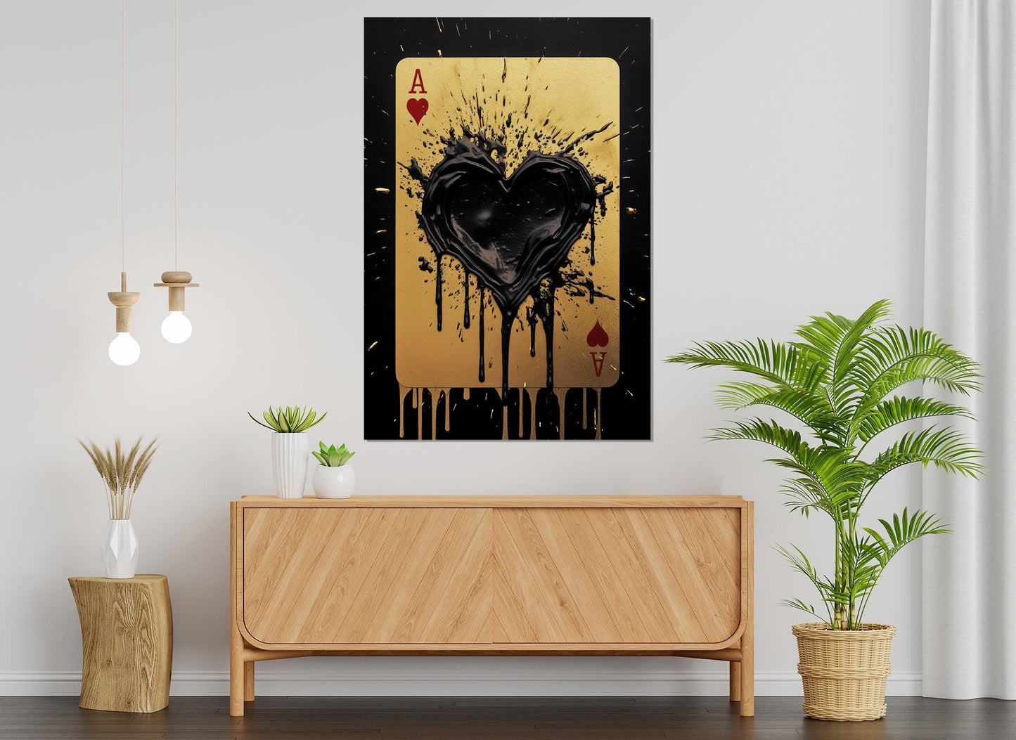Ace of Hearts Canvas Print – Poker Wall Art | Framed & Ready to Hang