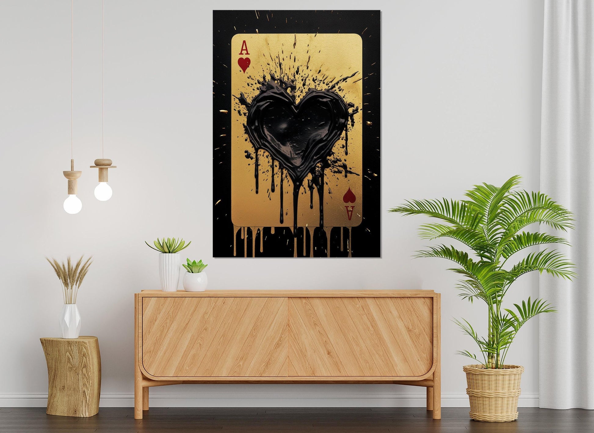 Ace of Hearts Canvas Print – Poker Wall Art | Framed & Ready to Hang
