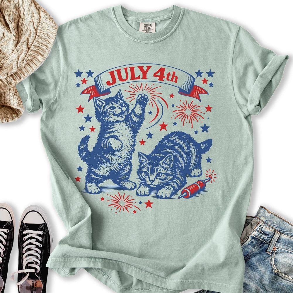 July 4th Kittens Relaxed Tee