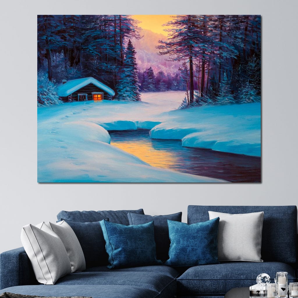 Winter Forest Home Canvas Wall Art