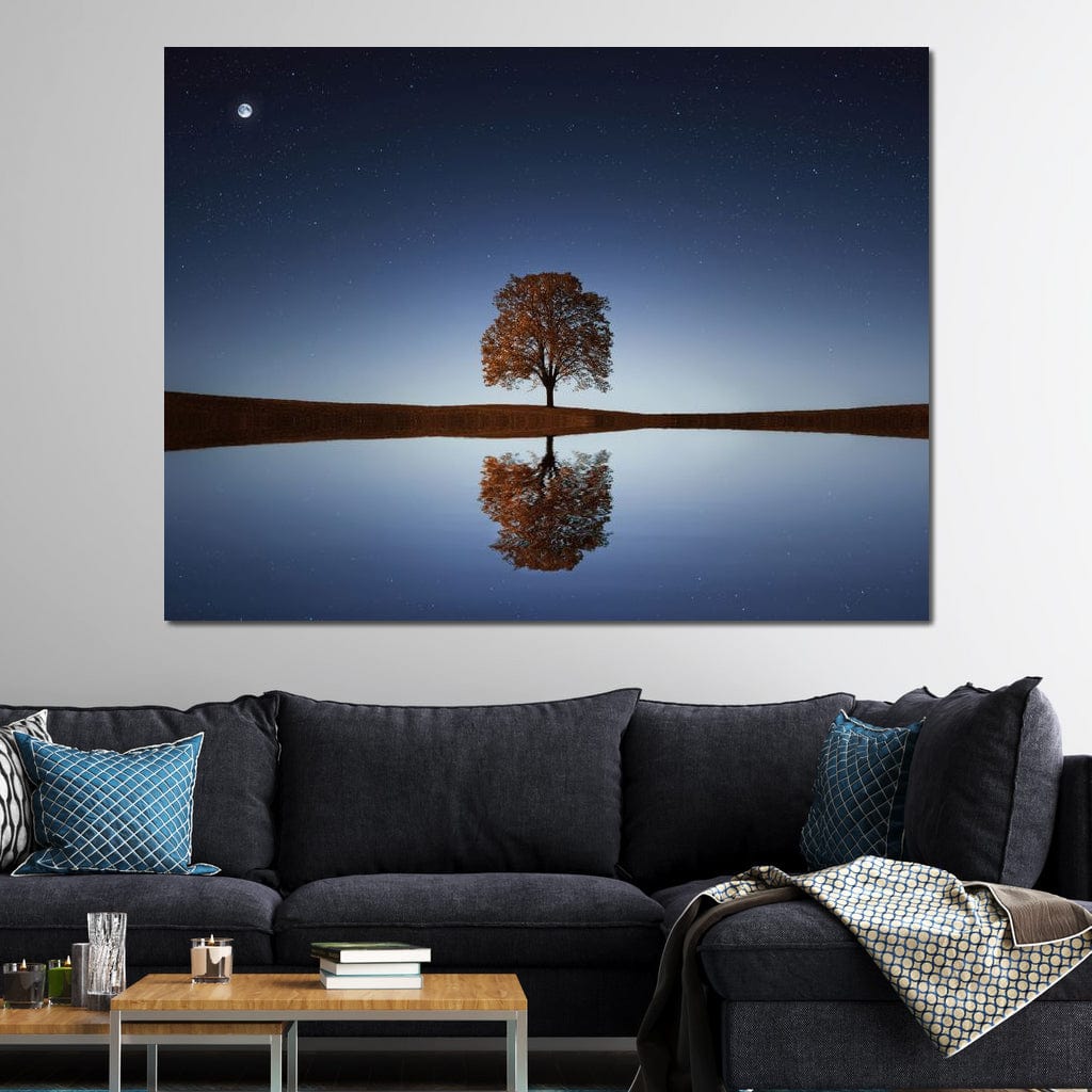 Tree Reflection Canvas Wall Art