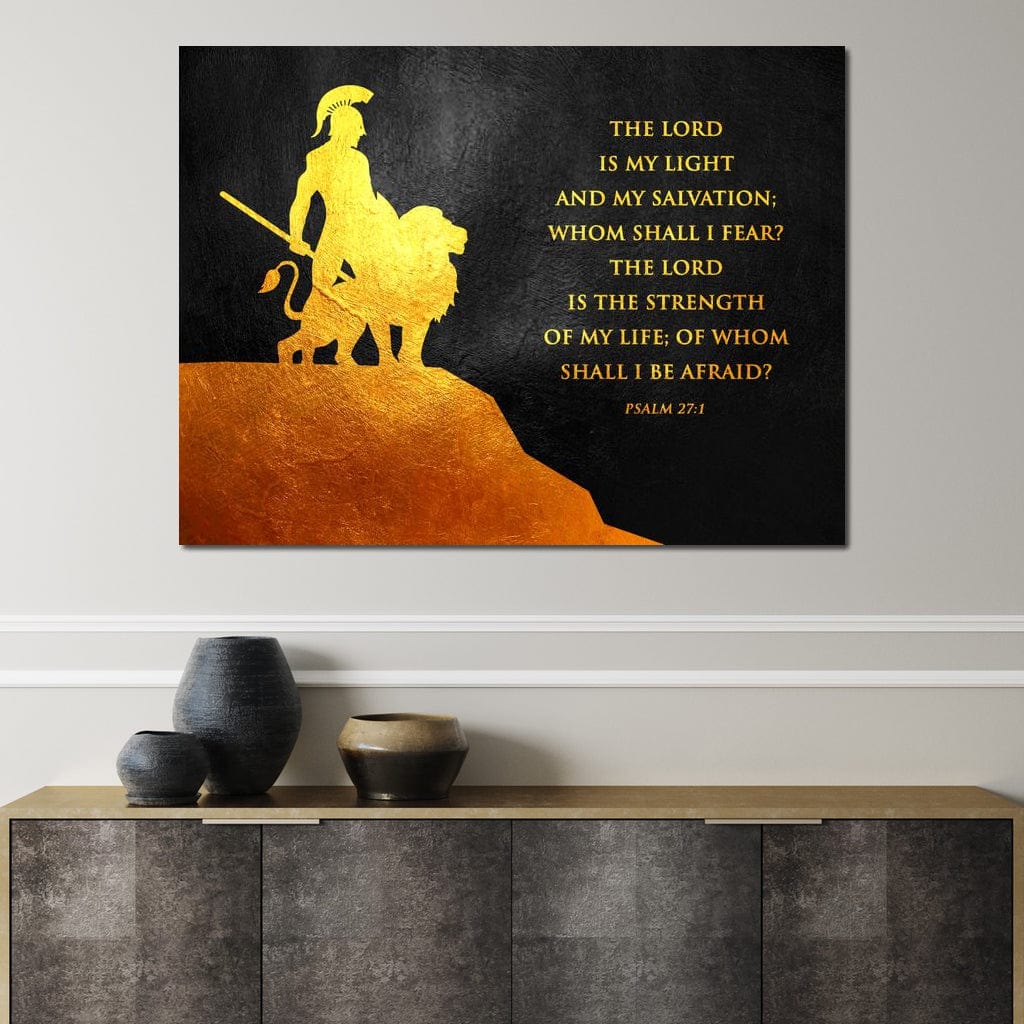 Psalm 27:1 Canvas Wall Art