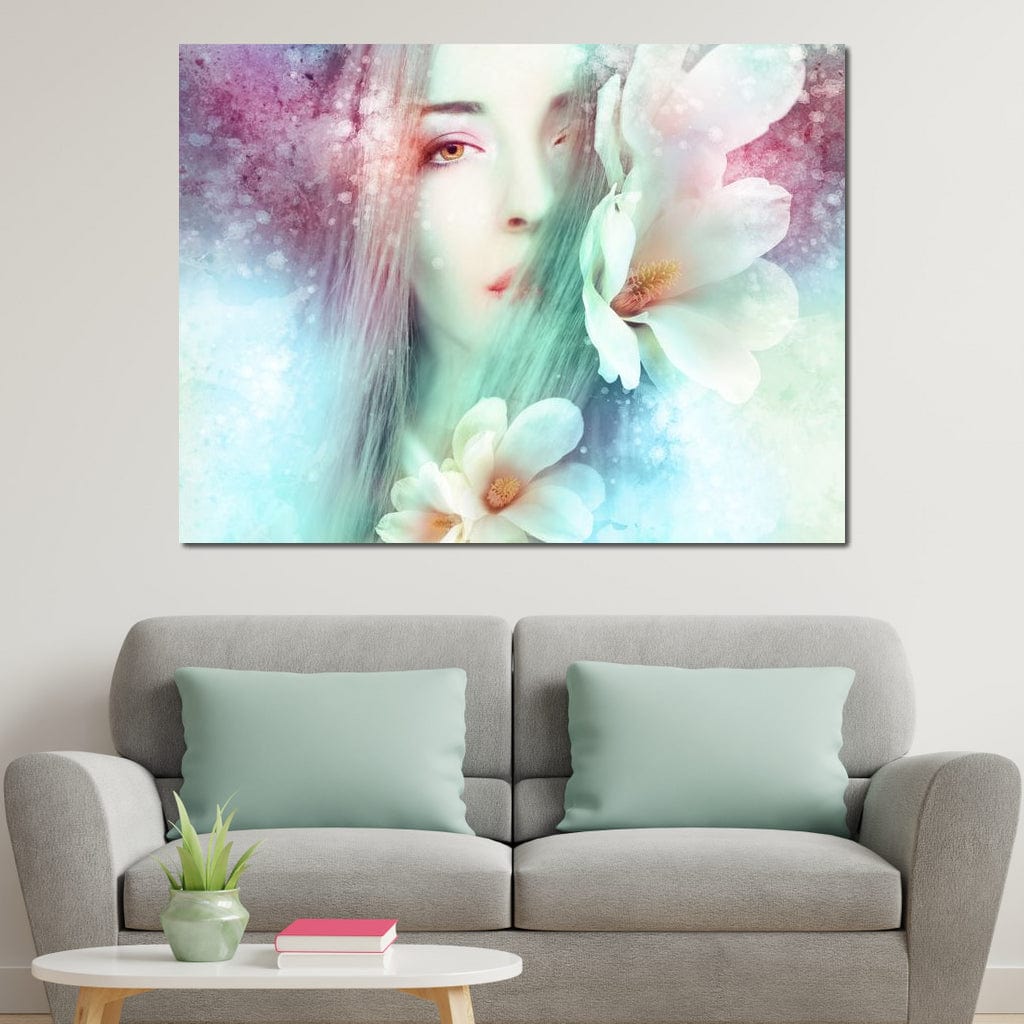 Spring Lady Canvas Wall Art