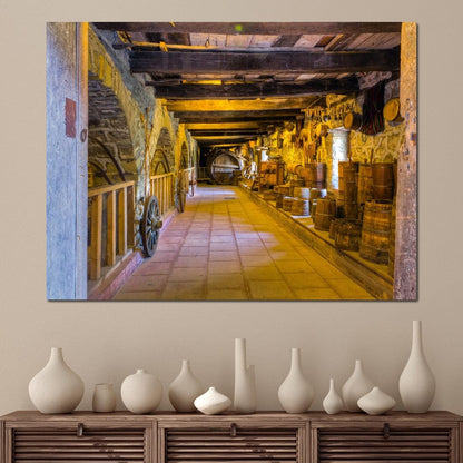 Inside the Old Barn Canvas Wall Art