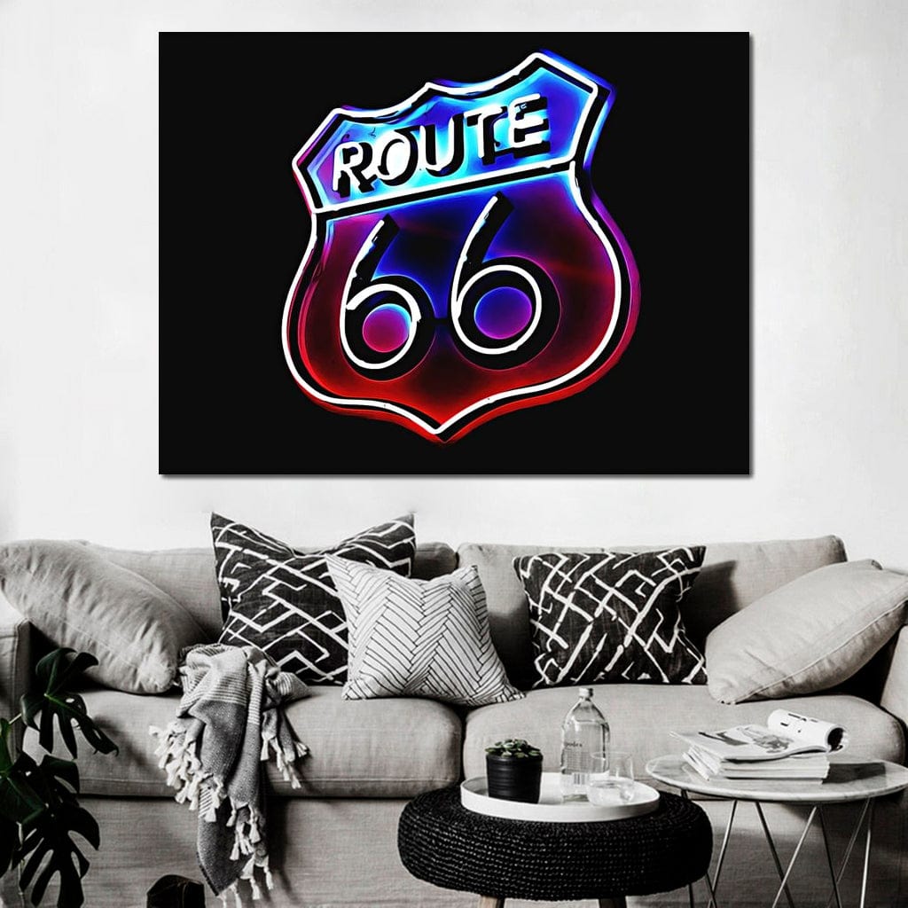Route 66 Canvas Wall Art