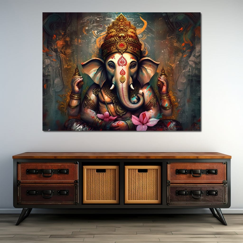 Ganesha's Wealth Canvas Wall Art