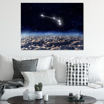 Aries Horoscope Constellation Canvas Wall Art