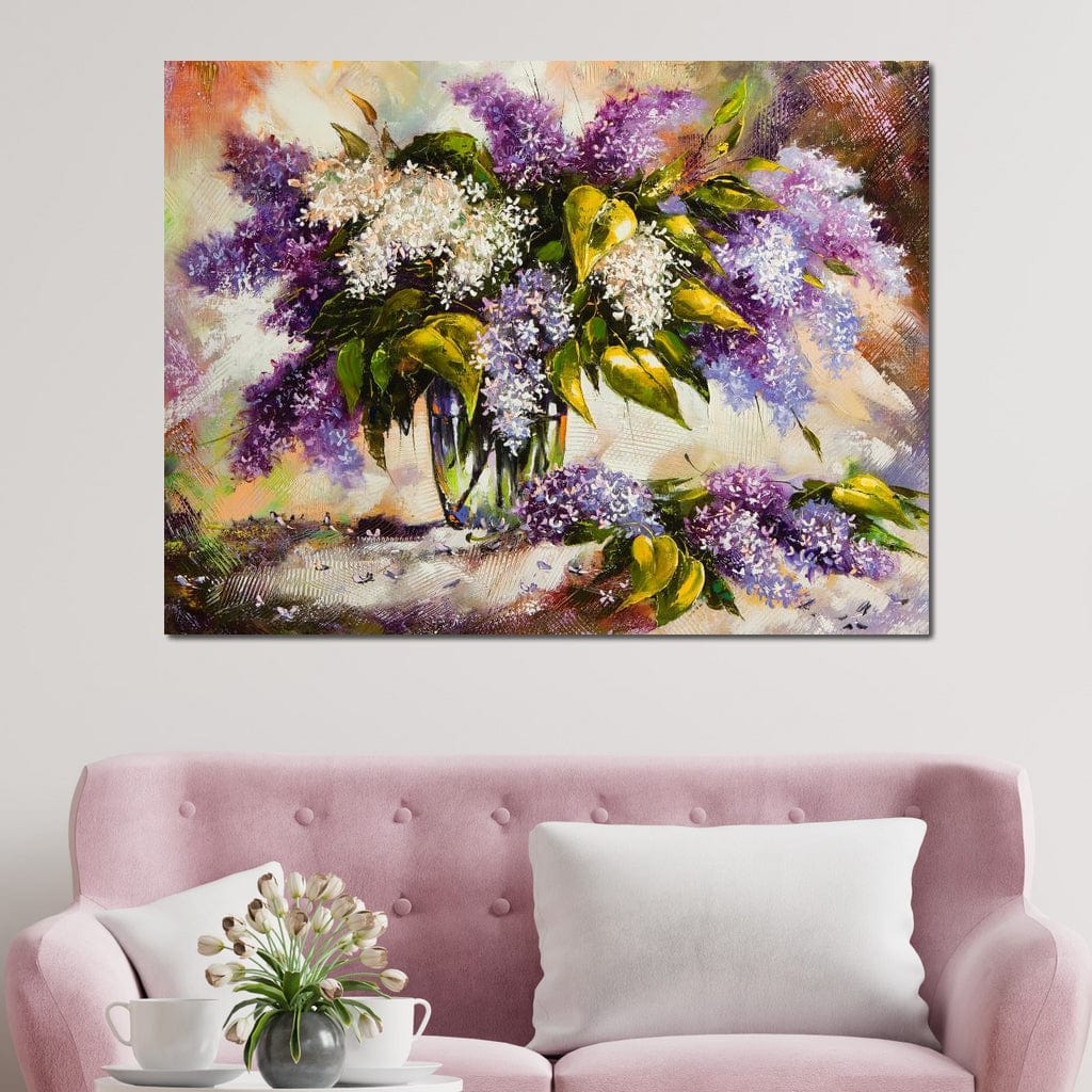 Lilac Bouquet Canvas Wall Art