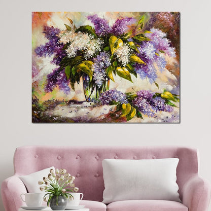 Lilac Bouquet Canvas Wall Art