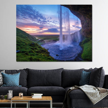 Seljalandsfoss Waterfall Canvas Wall Art