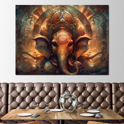 Majestic Ganesha Canvas Wall Art