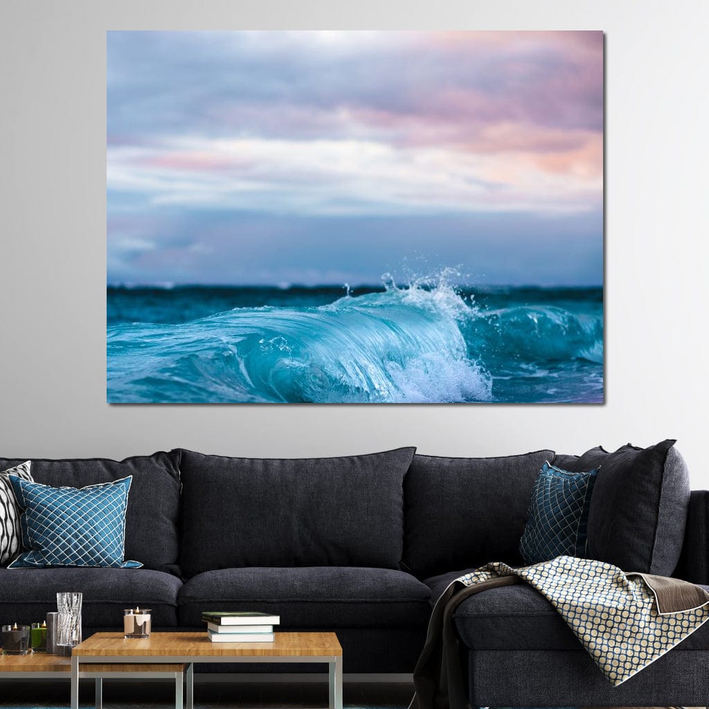 Blue Waves Canvas Wall Art