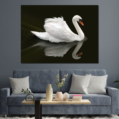 Swan Canvas Wall Art