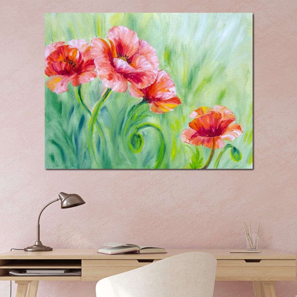 Summer Poppies Canvas Wall Art