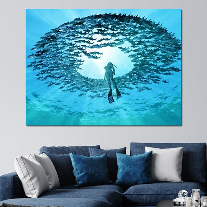 Eye of the Ocean Canvas Wall Art