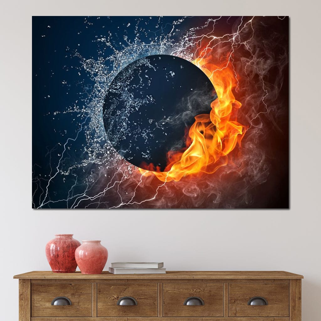 Black Hole Elements Canvas Wall Art
