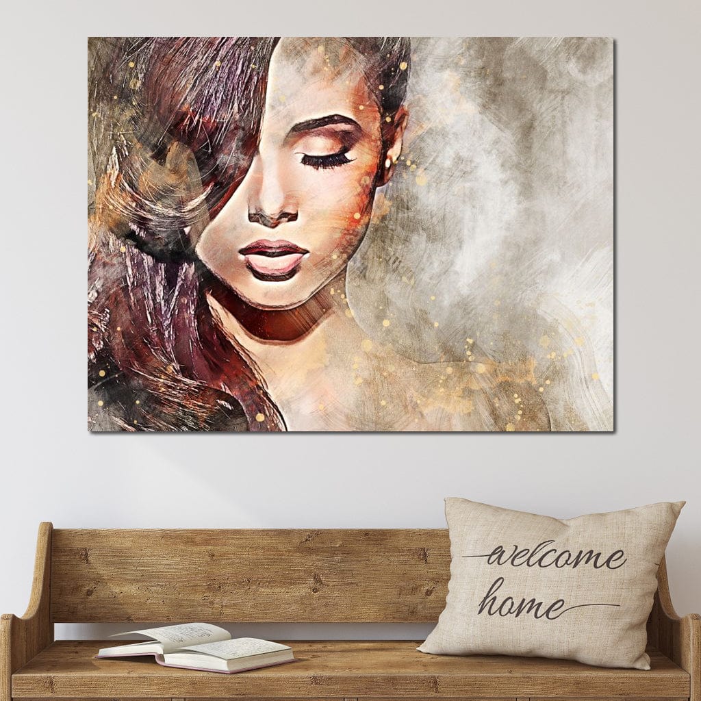 Girl Watercolor 4 - Mateo Canvas Wall Art