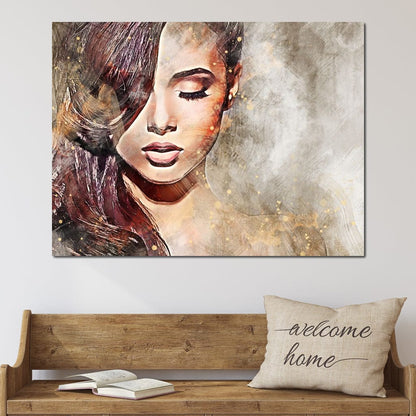 Girl Watercolor 4 - Mateo Canvas Wall Art