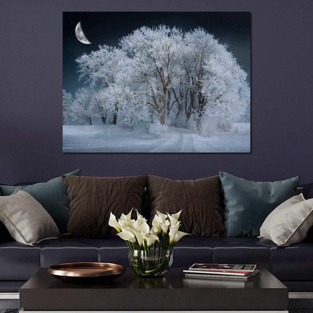 Winter Snow Forest Canvas Wall Art