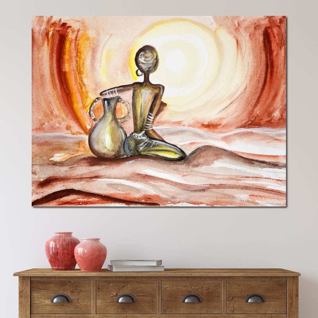 Sunset in Africa Canvas Wall Art