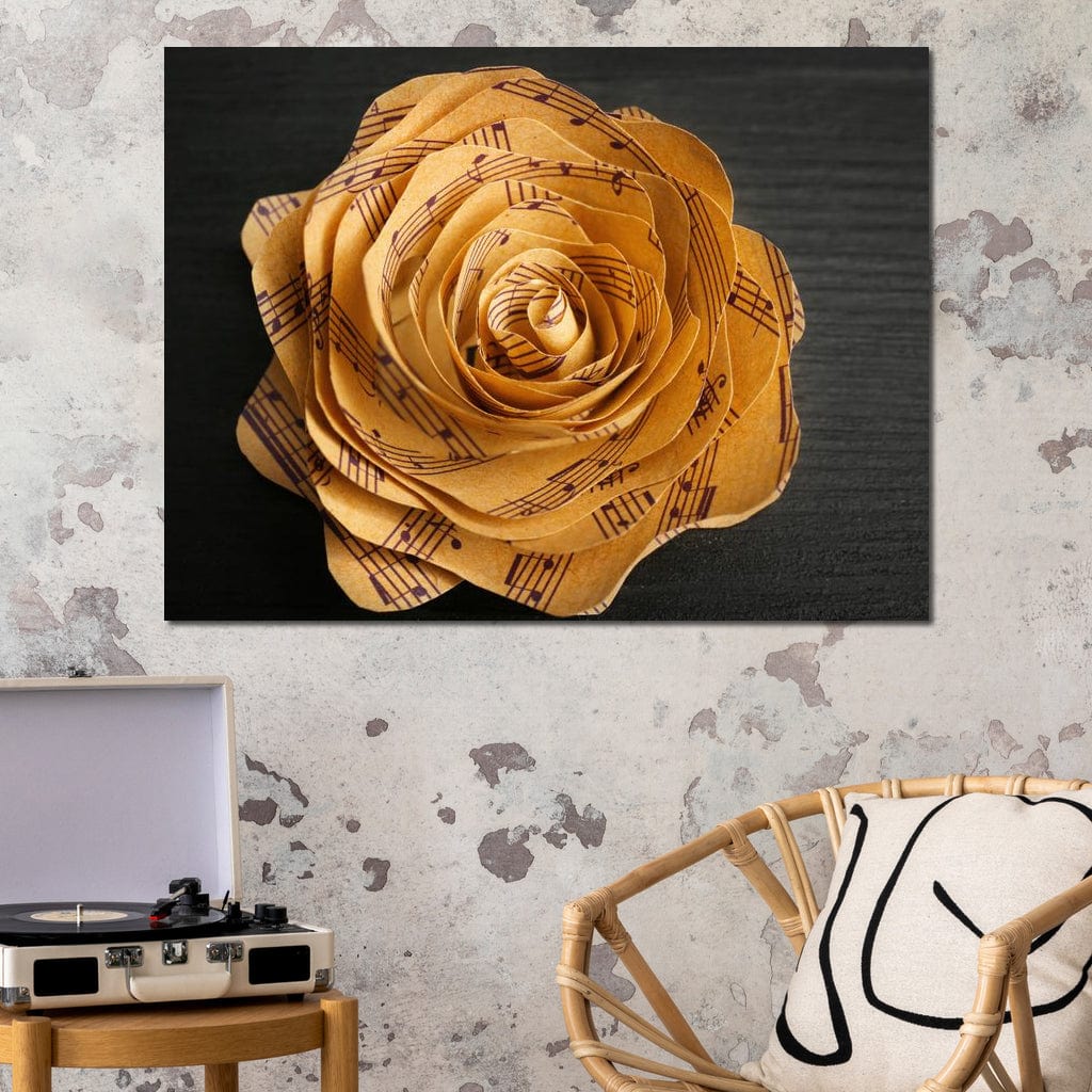 Musical Flower Canvas Wall Art