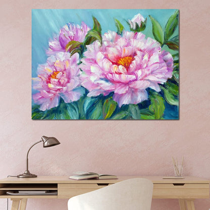 Asian Peonies Canvas Wall Art