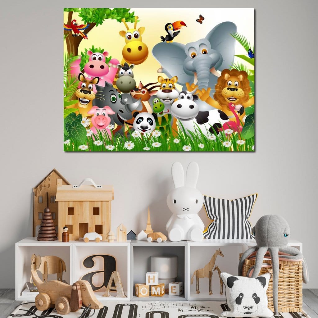 Cute Animals Canvas Wall Art