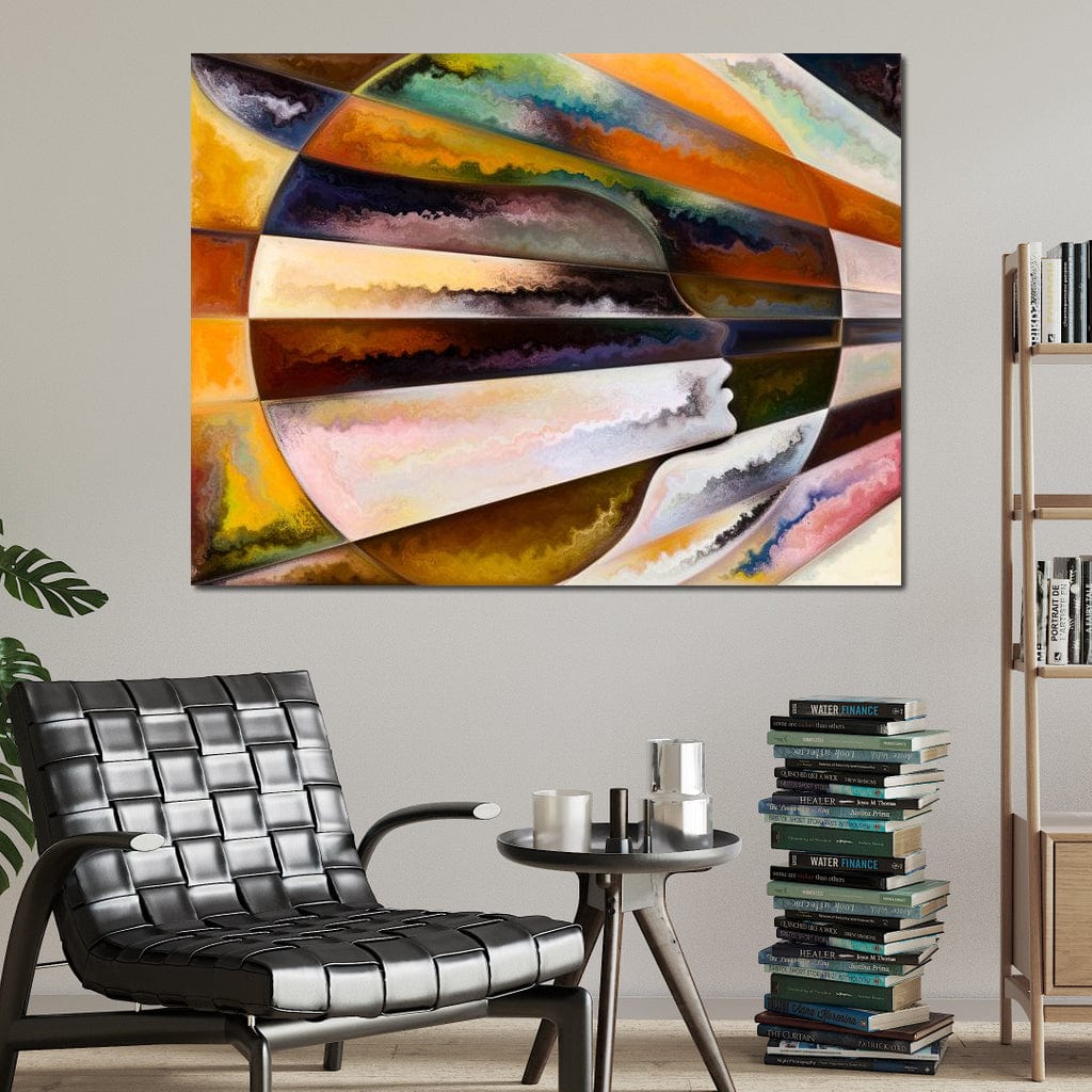 Colored Visage Canvas Wall Art