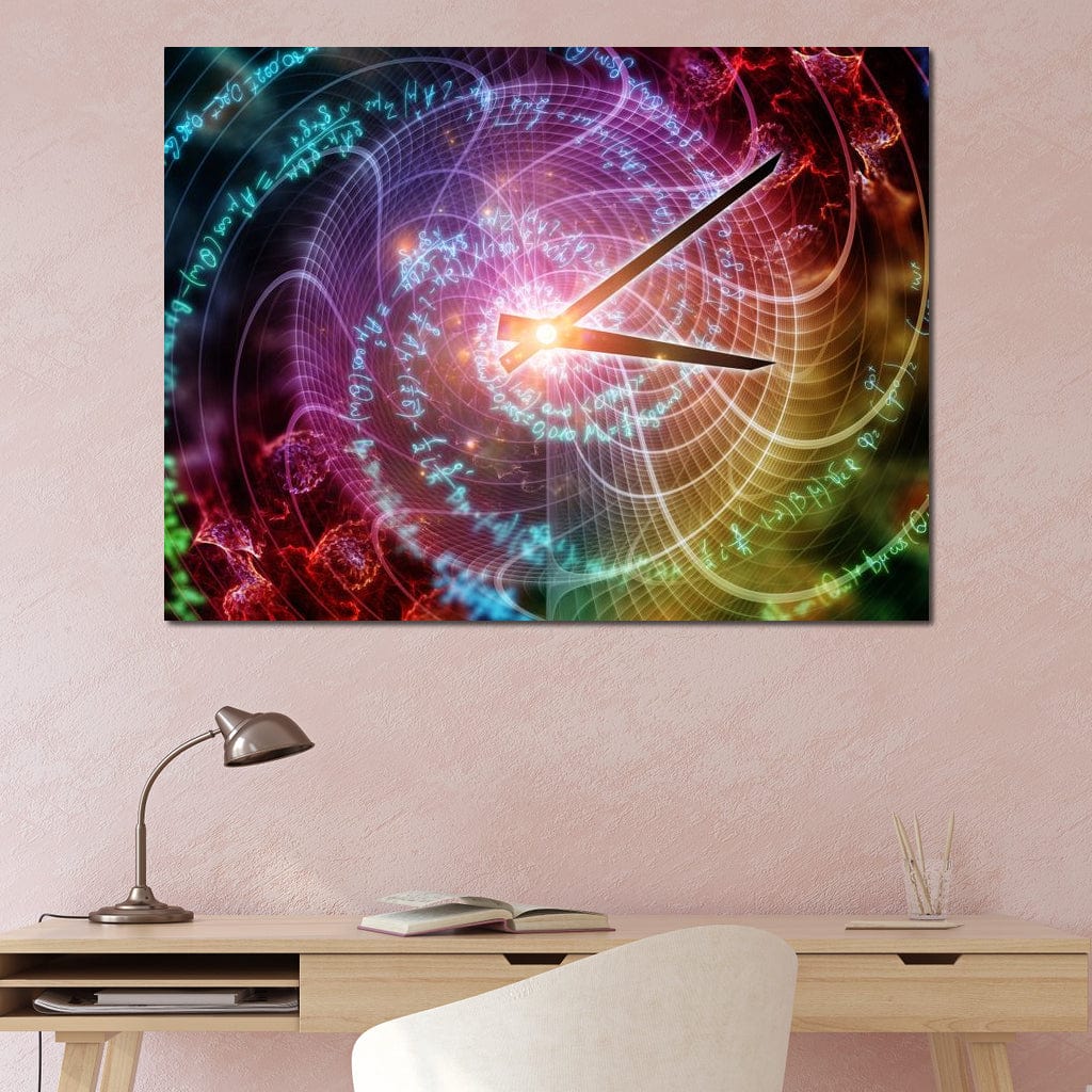 Spacetime Clock Canvas Wall Art