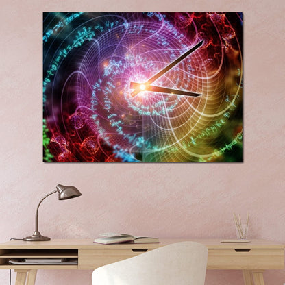 Spacetime Clock Canvas Wall Art