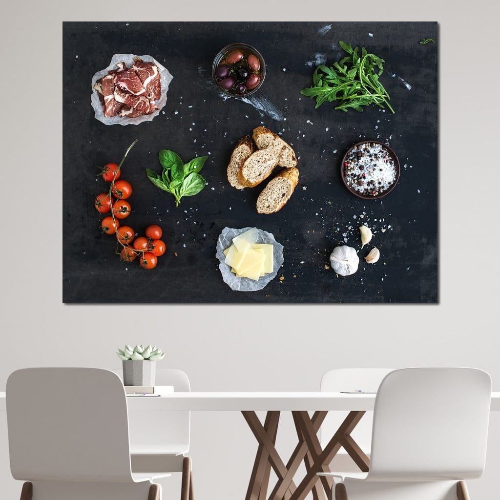 Sandwich Ingredients Canvas Wall Art