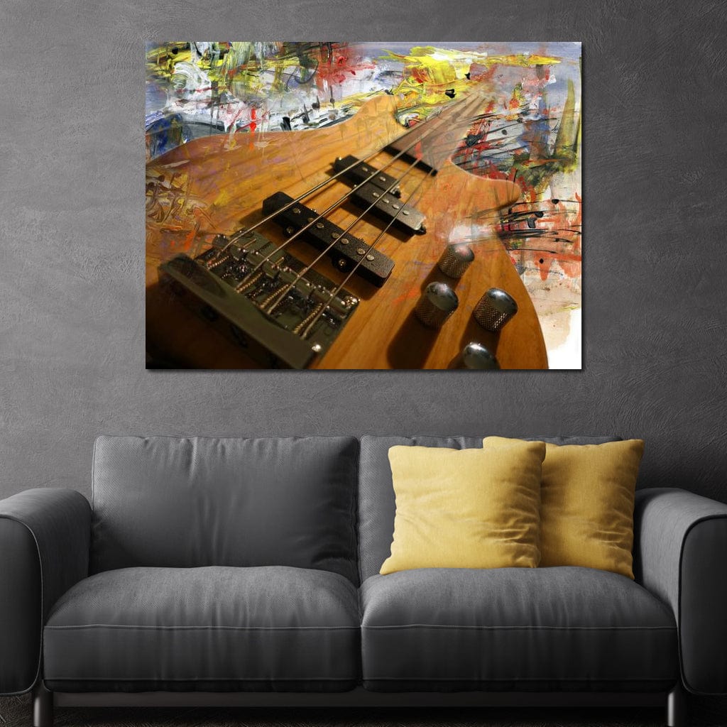 Bass Guitar Canvas Wall Art