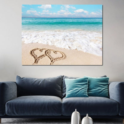 Love Beach Canvas Wall Art