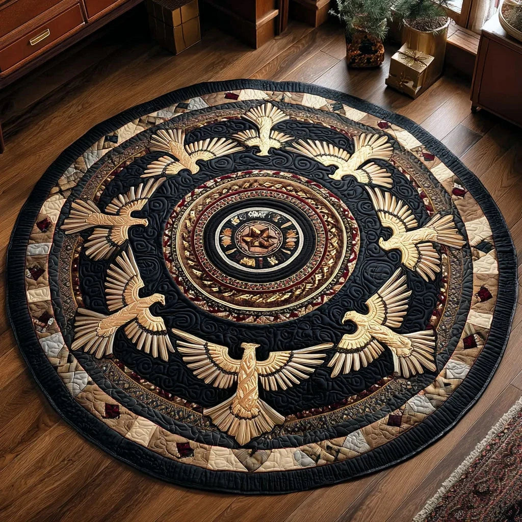 Eagle Harmony Quilted Round Mat