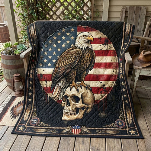 Eagle Of Valor Quilt Blanket