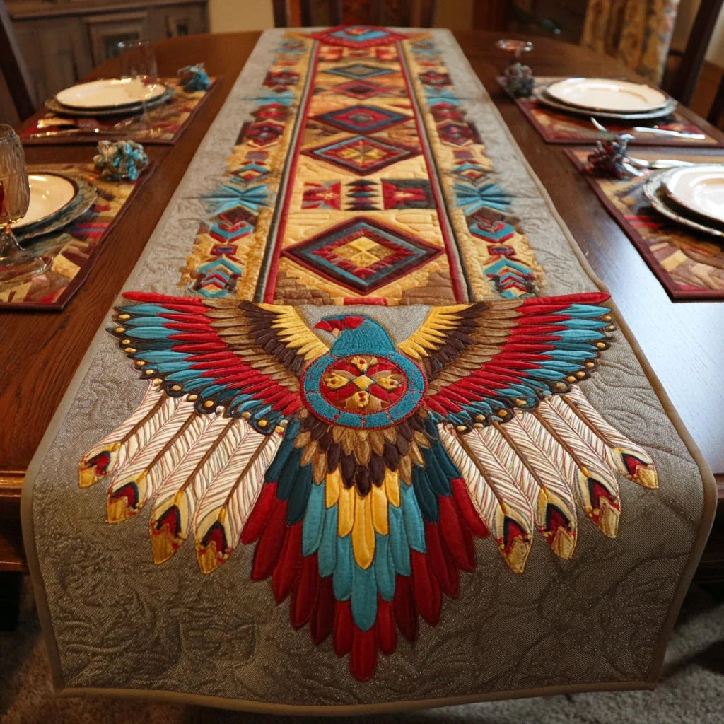 Eagle Shield Rise Quilted Table Runner