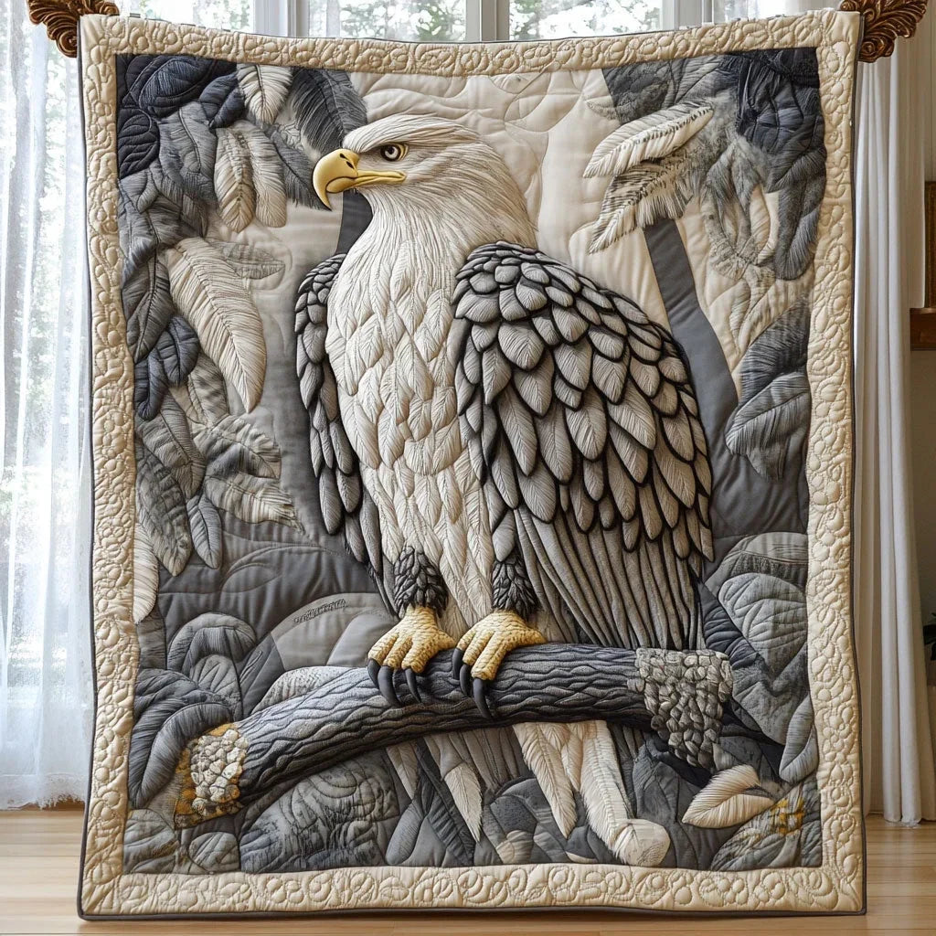 Eagle Silent Quilt Blanket
