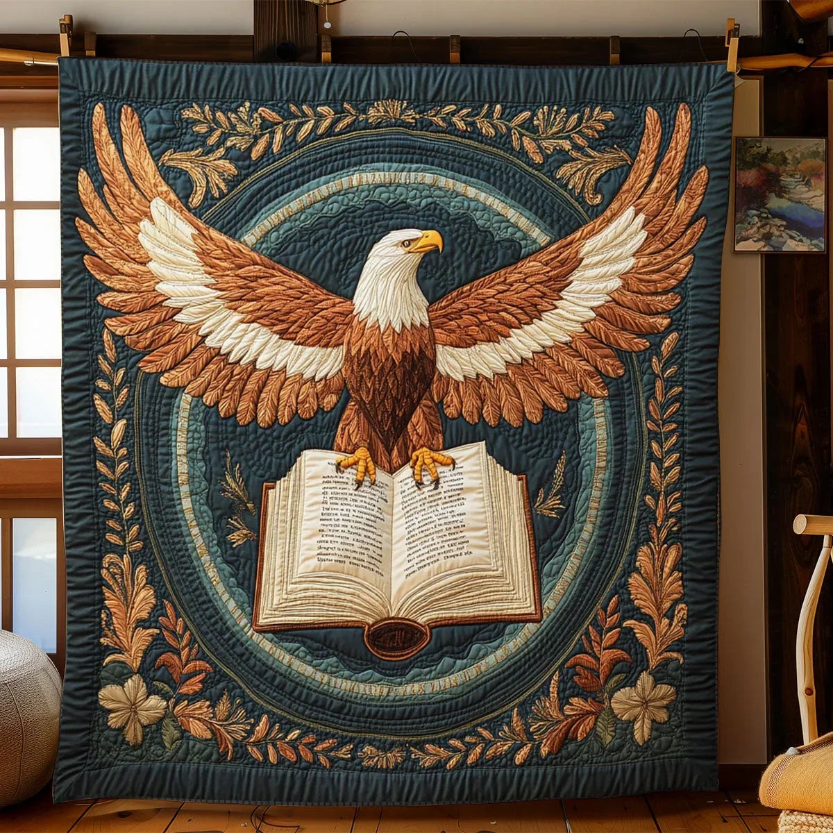Eagle's Creed Quilt Blanket