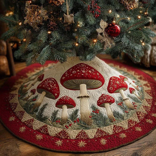 Earthly Delights Christmas Quilted Tree Skirt