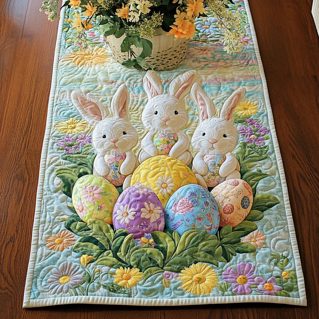 Easter Joy Quilted Table Runner